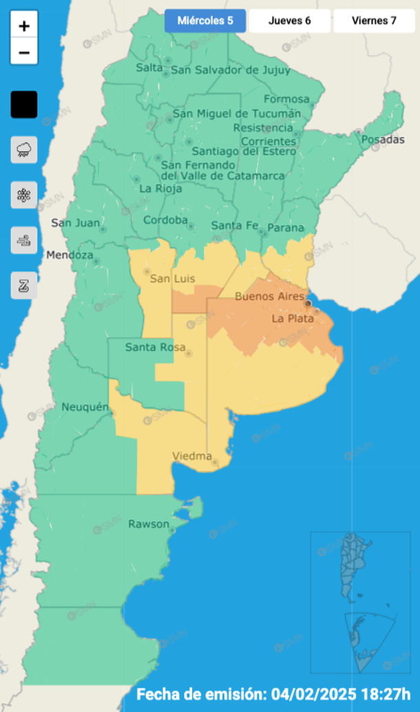 Alerta por tormentas y granizo en todo Buenos Aires y otras seis provincias.&nbsp;