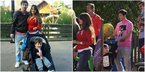 El día de Leo Messi con su familia y sus compañeros del Barcelona en un parque de diversiones