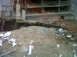 Se derrumbó una obra en construcción en Quilmes