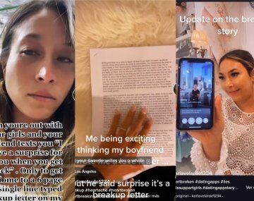 Su novio la dejó por carta y su reacción se viralizó en Tik Tok