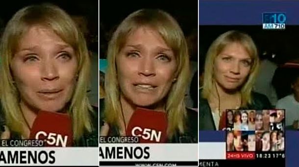 #NiUnaMenos: Melina Fleiderman se quebró al aire en C5N