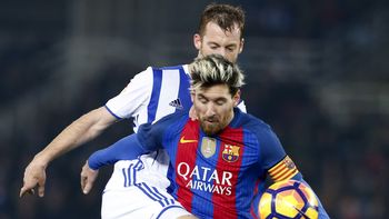 Lionel Messi marcó el único gol del Barcelona Lionel Messi marcó el único gol del Barcelona