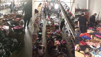 Desmantelaron una lavandería que funcionaba como depósito de manteros en Once Desmantelaron una lavandería que funcionaba como depósito de manteros en Once