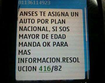 La Anses denuncia estafas a través de mensajes de texto