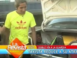 Taxista capturó a ladrón y lo guardó en el baul