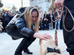 Karina Milei y Patricia Bullrich festejaron el Día del Perro en Plaza de Mayo