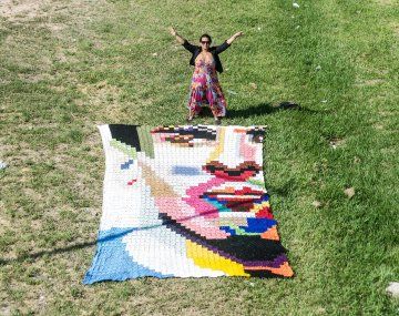 El impresionante tapiz en homenaje a Messi en Santiago del Estero