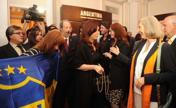 Hinchas de Boca visitaron a Cristina en Nueva York