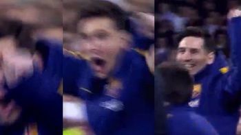 mira la reaccion de lionel messi tras el gol de neymar al real madrid mira la reaccion de lionel messi tras el gol de neymar al real madrid