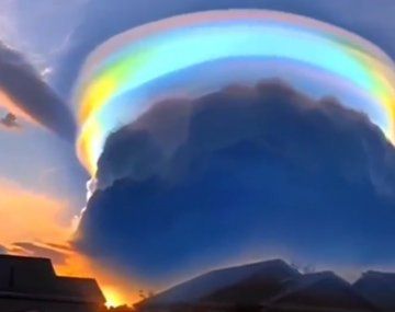 Increíble: apareció una nube arcoíris en el cielo de China