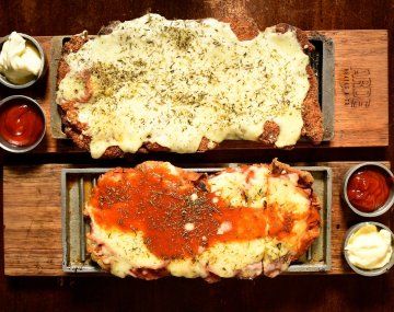 Milanesa a la napolitana. 
