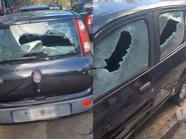 Una mujer destrozó con un palo de hockey autos estacionados frente a Radio 10