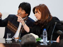 Cristina Kirchner, junto a Evo Morales