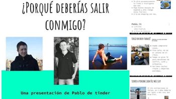 ¿Porqué deberías salir conmigo?, la original presentación de un chico en Tinder ¿Porqué deberías salir conmigo?, la original presentación de un chico en Tinder