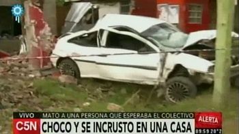 choco contra  una casa y mato a una persona 