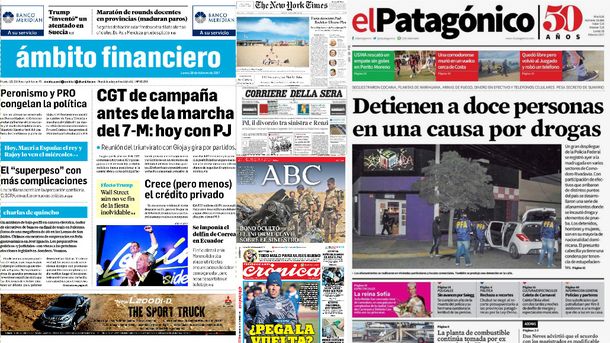 Mirá las tapas de los diarios