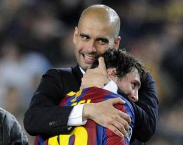 Pep Guardiola y Lionel Messi