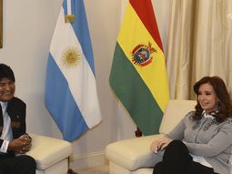 a horas de partir hacia cuba, cristina kirchner recibio a evo morales a horas de partir hacia cuba, cristina kirchner recibio a evo morales