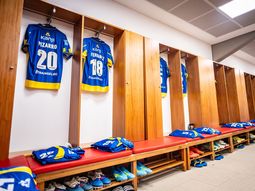 El vestuario que usó Rosario Central en el Monumental. El vestuario que usó Rosario Central en el Monumental.