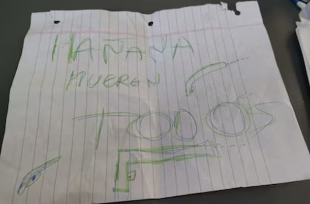 La denuncia por frases intimidantes halladas en el baño de un colegio de Punta Lara.