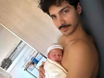 Chino Darín junto a su hijo Dante.