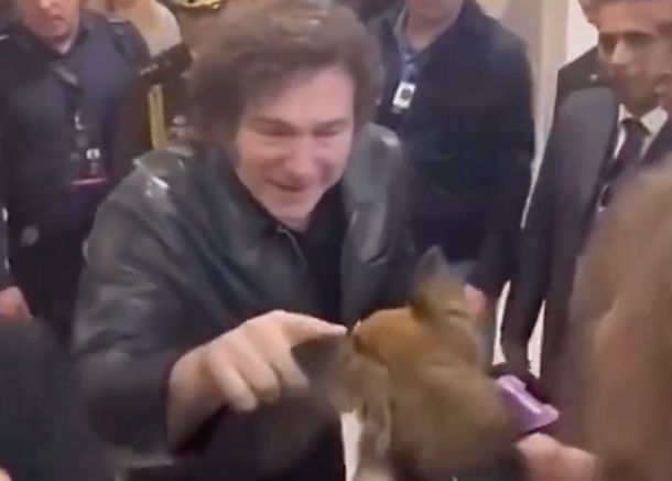 El video de Javier Milei atacado por un perro
