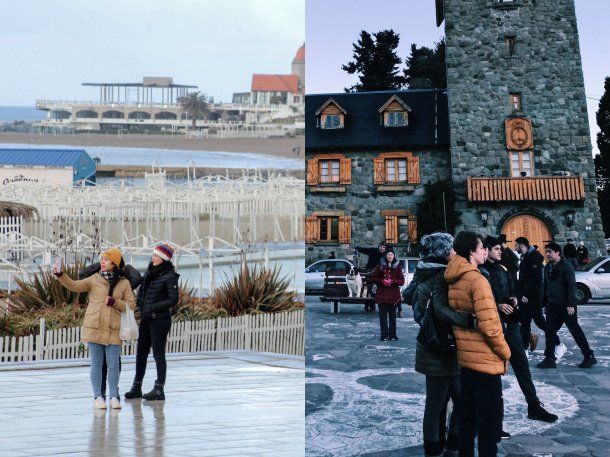 Vacaciones de invierno en Mar del Plata y Bariloche.