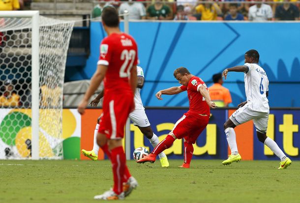 Mirá los goles de Suiza contra Honduras
