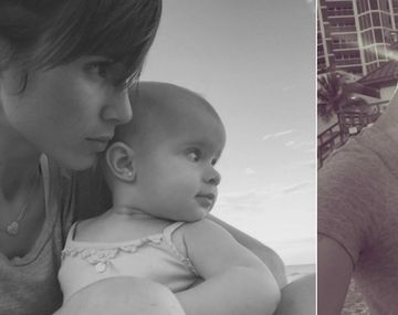 Chechu Bonelli con Carmela, su segunda hija con Darío Cvitanich.
