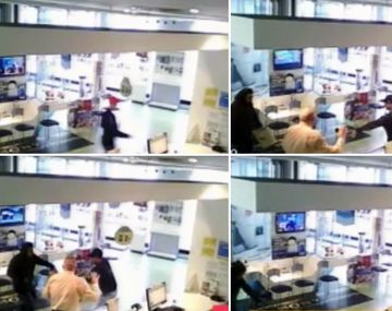 VIDEO: Así roban en los locales de celulares de Belgrano