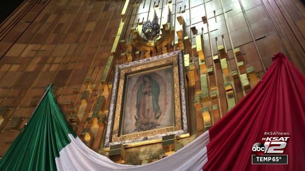 La imagen de la Virgen de Guadalupe que apareció impresa en la manta