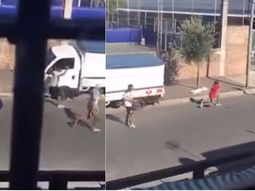 Facciones de la barra brava de Almirante Brown, a los tiros