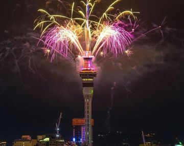 En Nueva Zelanda ya es 2025: el espectacular show de fuegos artificiales