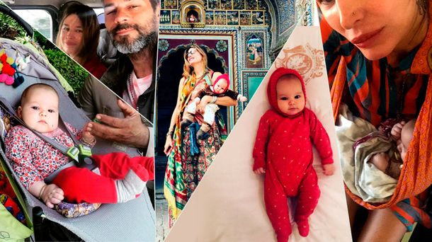 Mirá las fotos del primer viaje de Dolores Barreiro a la India con su beba
