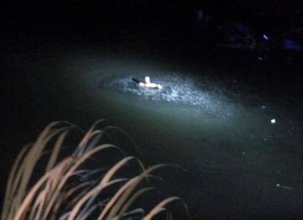 Berisso: un exhibicionista quiso escapar a nado. Crédito: 0221