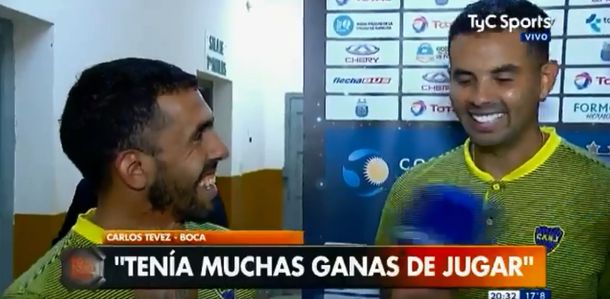 Tevez y Cardona en Boca