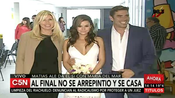 Finalmente, se casó Matías Alé con su novia María del Mar