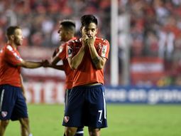 Martín Benítez celebra el gol del triunfo