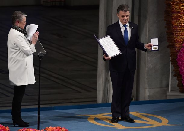 Juan Manuel Santos recibió el Nobel de la Paz