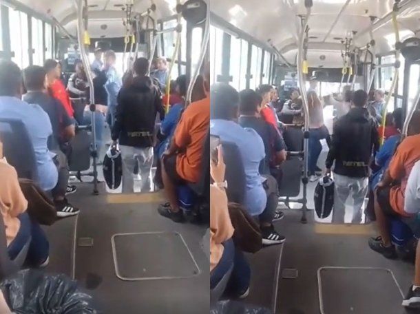 Video: una embarazada agredió a un chofer de colectivos tras intentar viajar sin pagar