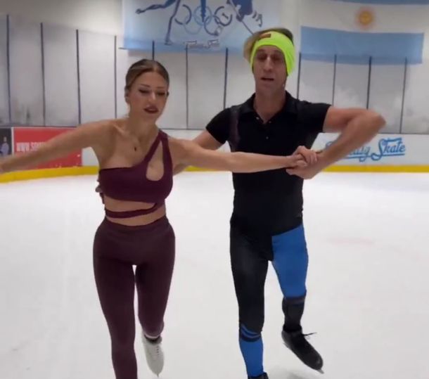 Quién es Juan Pablo Piacino, el patinador que acompañó a Evangelina Anderson en el video que se volvió viral