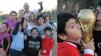 maradona poso con dalma, gianinna, benjamin y rocio en homenaje a la mano de dios maradona poso con dalma, gianinna, benjamin y rocio en homenaje a la mano de dios