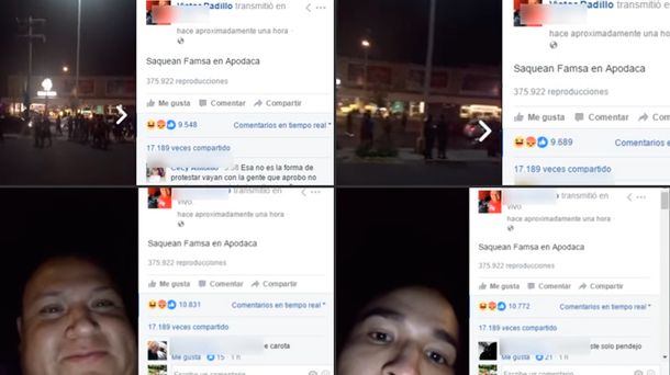 Dos ladrones robaron un celular y transmitieron todo por Facebook