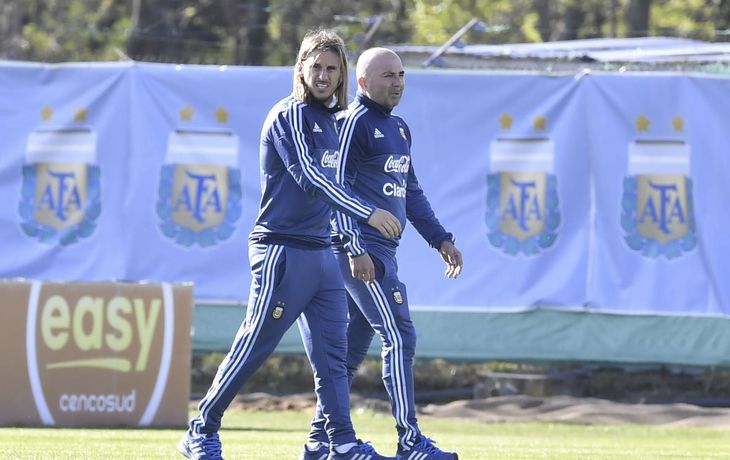 Sebastián Beccacece y Jorge Sampaoli