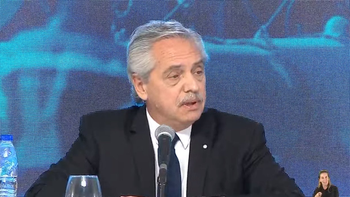 Alberto Fernandez, presidente argentino, durante la inauguración del gasoducto Nestro Kirchner. Alberto Fernandez, presidente argentino, durante la inauguración del gasoducto Nestro Kirchner.