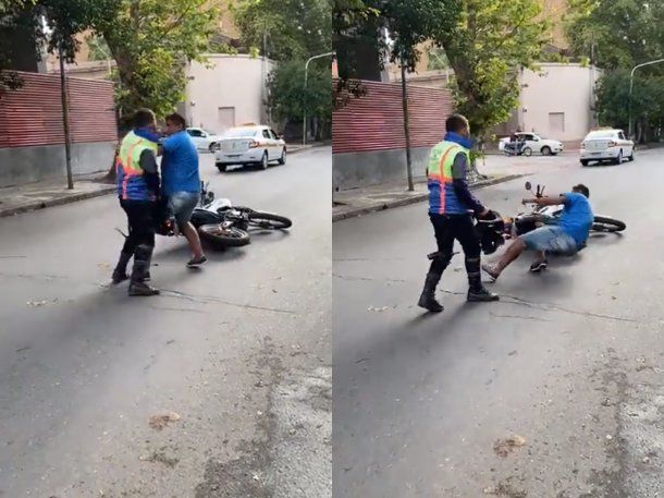 VIDEO: Un agente de tránsito golpeó violentamente a un taxista en Tucumán