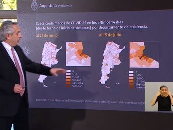 Las filminas de Alberto Fernández: El esfuerzo no ha sido inútil