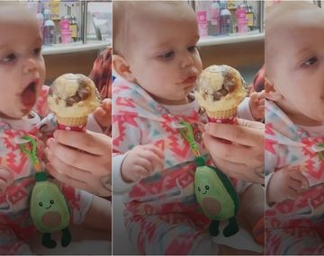 VIDEO: La inesperada reacción de una bebé que probó helado por primera vez