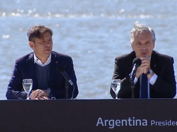 Alberto Fernández y Axel Kicillof lanzan la licitación de la obra del Canal Magdalena
