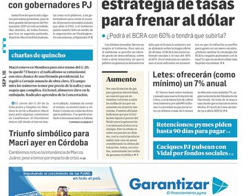 Tapas de diarios del lunes 10 de septiembre de 2018